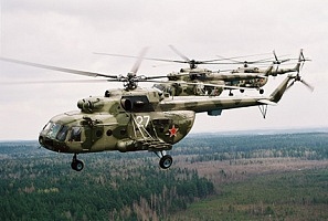 Спецсвязь осуществляет перевозку вертолетов МИ-8 